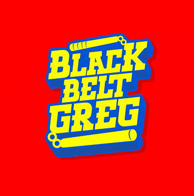Black Belt Greg Logotype bold custom dj funky hiphop letters logo logotype music ninja oldschool producer retro soul turntable vector vintage