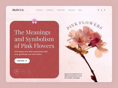 Flower Website animation clean creative design ecommerce flower flower website interface landing page online shop product service shopping startup typography ui ux web web design website