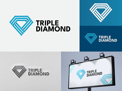 Logo Triple Diamond brand identity branding diamond logo logo