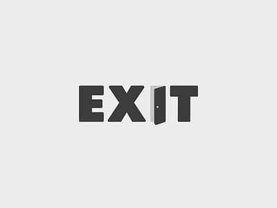 Exit Logo Animation 3d 3d designer animation branding colours design door exit graphic design gray illustration iron key logo logo animation motion graphics open ui ux wood