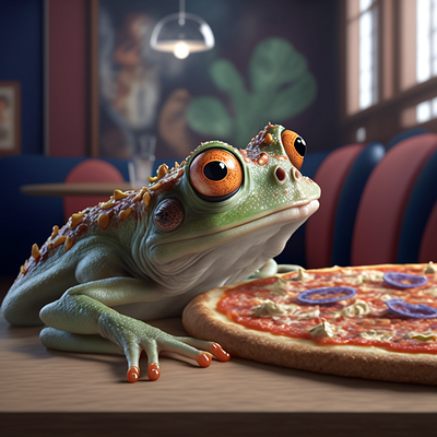 Hungry frog illustration 3d character design design frog graphic design illustration