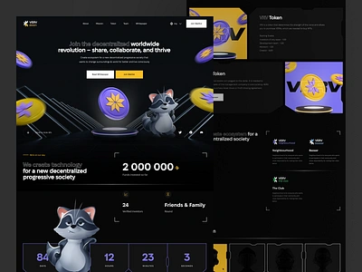 Dawn - Fintech Investment Landing Page 3d branding concept crypto dark design design fintech foundation fundations interface landing page ledo maskot minimal startup token ui ux webdesign