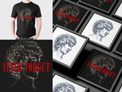 Never Forget - poster&t-shirt art creative design hand drawn illustration pencil poster t shirt