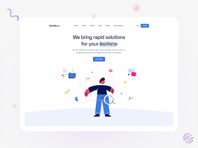 Agency Landing Page Design design design system popular design portfolio landing page portfolio template product design sandbox sandbox nextjs sandbox portfolio template sandbox website tren 2023 ui ui design ui kits ui lib uiux ux ux design visual design web design