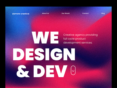 Creative agency website agency landing page mesh gradient minimalistic noise ui ux web web design webdesign website