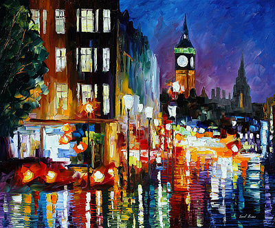 LONDON'S LIGHTS — oil painting on canvas leonidafremov