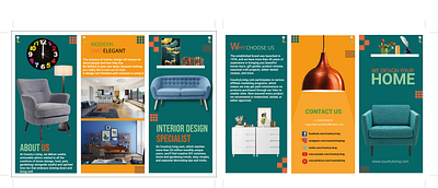 Interior design brochure design graphic design illustration vector