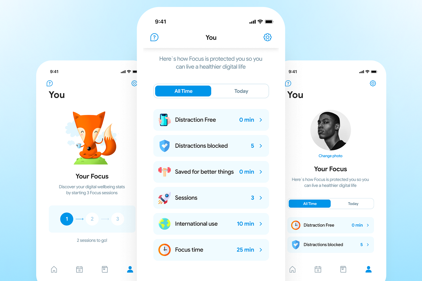 Focus UI by Vladimir Didenko on Dribbble