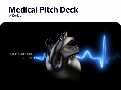 Medical company investor pitch deck biotech black brand management branding clean concept creative data visualization graphic design healthcare heart illustration minimal modern neon pitch deck poster powerpoint startup technology