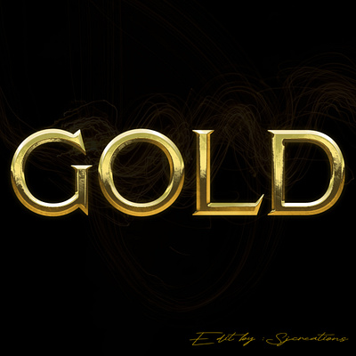 Gold Text Effect . 3d branding graphic design logo