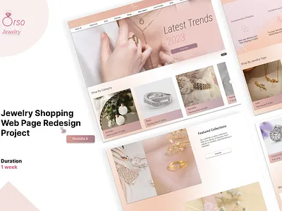 UX Project: Jewelry Web Page Redesign case study commerce jewelry redesign ui ux website