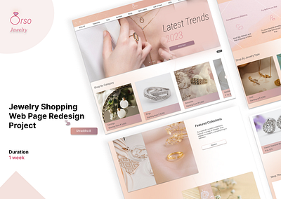 UX Project: Jewelry Web Page Redesign case study commerce jewelry redesign ui ux website