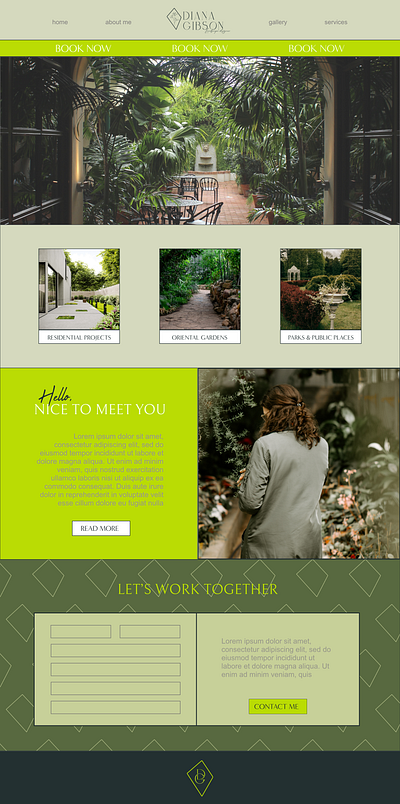 DG Wix website homepage brand design branding graphic design landscape designer web design website wix