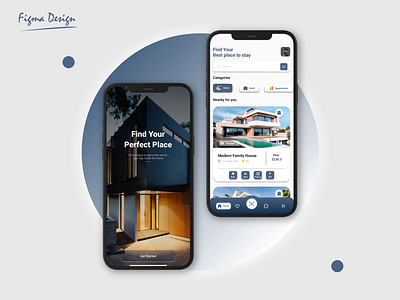 Real Estate Mobile Application UI Design figma figma design inspirations ui design real estate ui uiux