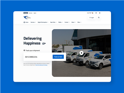 Postal service website – Homepage design ui ux