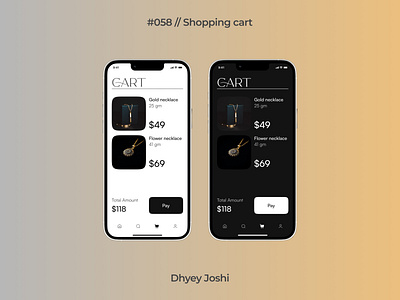 Day 058 - Shopping cart 058 100daysofui branding challenges community dailyui design figma illustration logo mobile shoppingcart ui ux website