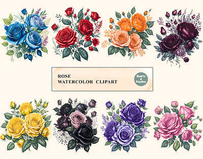 Rose Watercolor Clipart clipart design digital art digital download graphic design illustration png watercolor watercolor black rose watercolor blue rose watercolor clipart watercolor flowers watercolor illustration watercolor lavender color rose watercolor maroon rose watercolor orange rose watercolor painting watercolor pink rose watercolor red rose watercolor yellow rose