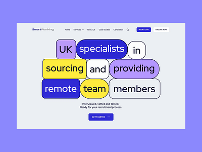 SmartWorking - Web design & Landing Page 3d animation branding design figma illustration landingpage member providing remote sourcing specialists team ui ukraine uxui webdesign website wordpress work