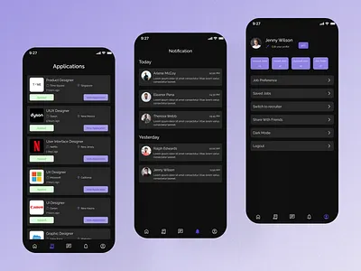 Job Finder Application app app design app development app design appdesign mobileappdesign application development application development company branding design graphic design illustration logo mobileappdesign ui ux