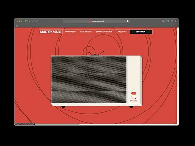 Matter Made Web Highlights animation branding identity landing minimal signal television testimonial tv ui ux web design website