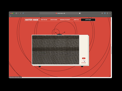 Matter Made Web Highlights animation branding identity landing minimal signal television testimonial tv ui ux web design website