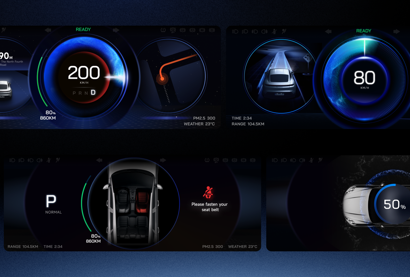 Automotive vehicle UI design by lumisty on Dribbble