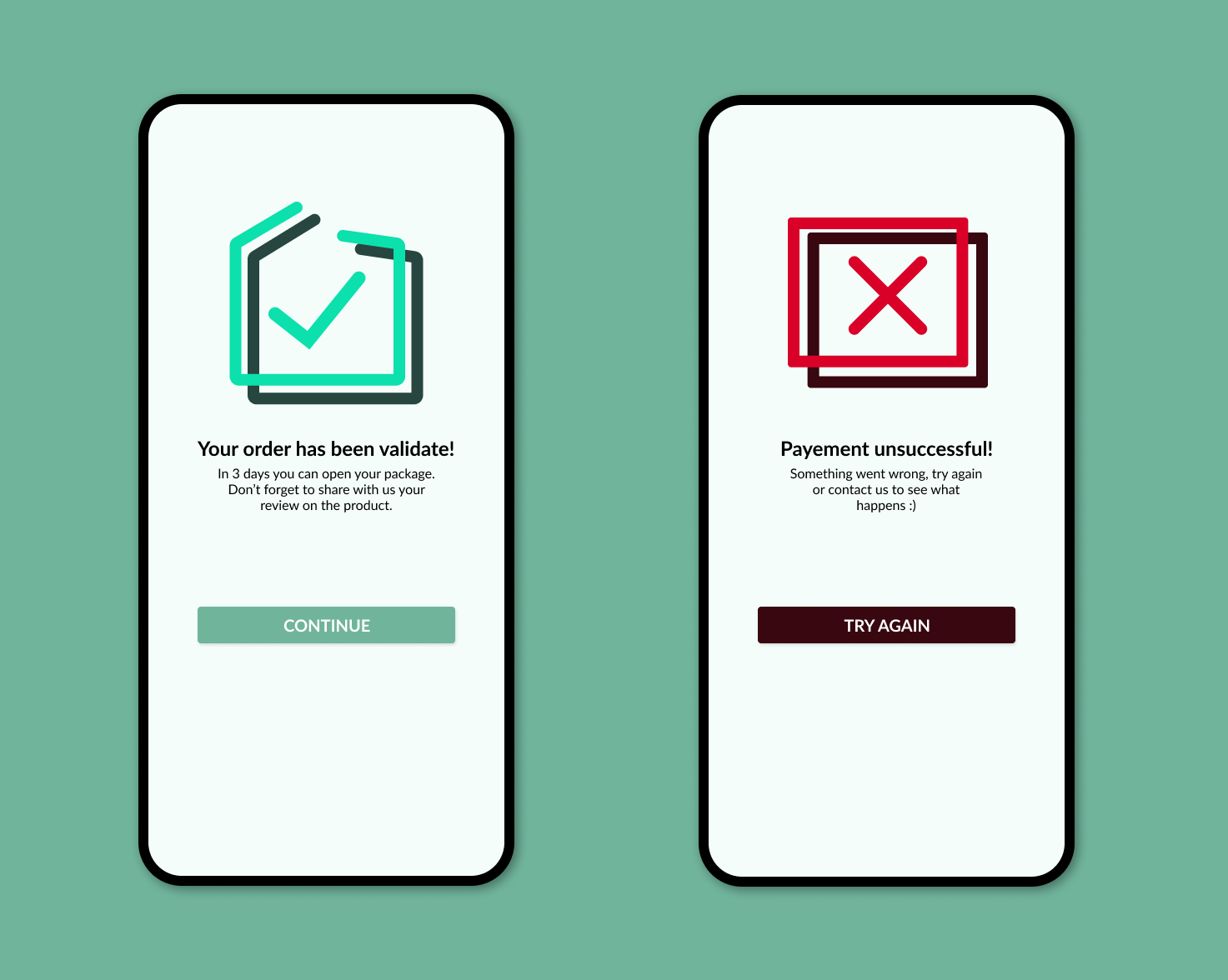 Success & error message | Daily UI #011 – UI/UX JustDotCom by ...