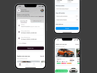UI/UX Concept: Mobile App For Car Rent | Product Design app interface mobile onboarding product design ui uiux ux