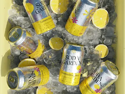 Soda Garden 3d 3drender beverage beverages blender graphic design product render