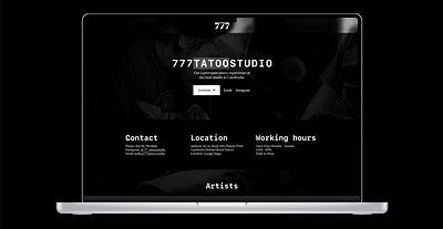 Tattoo Studio Web Design branding design ui ux webdesign