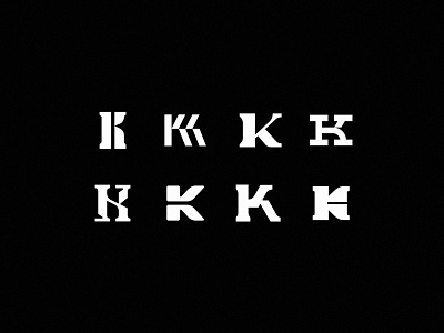 Everything will be 'K' black and white brand branding cajva design emblem everything is k identity k k letter mark letters logo mark monogram type