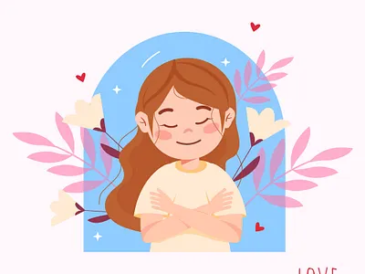 HI DRIBBLE! Self Love illustration ♥ adobe illustrator beauty character design designer digital art digital illustration flat graphic design illustration illustrator kyiv logo love self love ukraine vector visual design графічний дизайнер дизайн