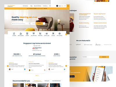 Zensite Transforms Sendhelper's Website with Webflow clean ui header home service home service website landing page design ui uidesign uxdesign web design website design