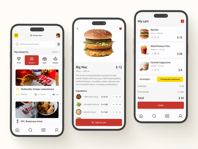 DishDash - Food delivery mobile application by Valeria Filippova on ...