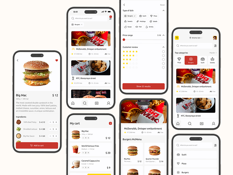 DishDash - Food delivery mobile application by Valeria Filippova on ...