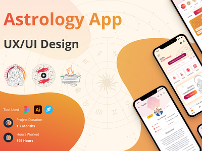 Astrology App animation app app design astrology astrology app astrology app design clean design graphic design mobile app mobile app design ui uiux ux
