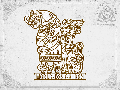 World Design Day 2023 animal artist bird cat celtic design designer graphic design illustration irish knot knotwork logo norse ornament portrait rune viking worlddesignday