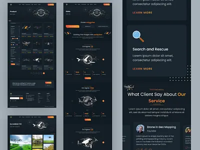 Drone Website UIUX Design design drone website responsive responsive design responsive web responsive website ui uiux ux web web design website