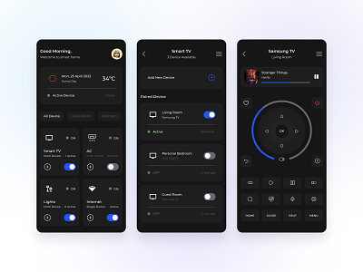 Smart Home: Mobile App UI app dark mode mobile smart app smart home