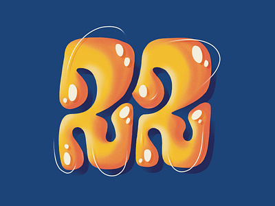 22 - April 2023 handdrawn lettering number procreate retro texture typography video game vintage