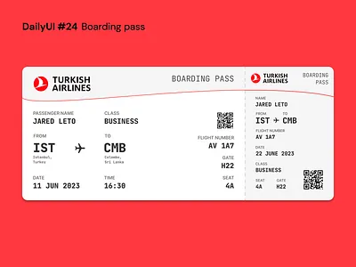 DailyUI Challenge Day 24 - Boarding Pass boarding pass dailyui design ui uiux
