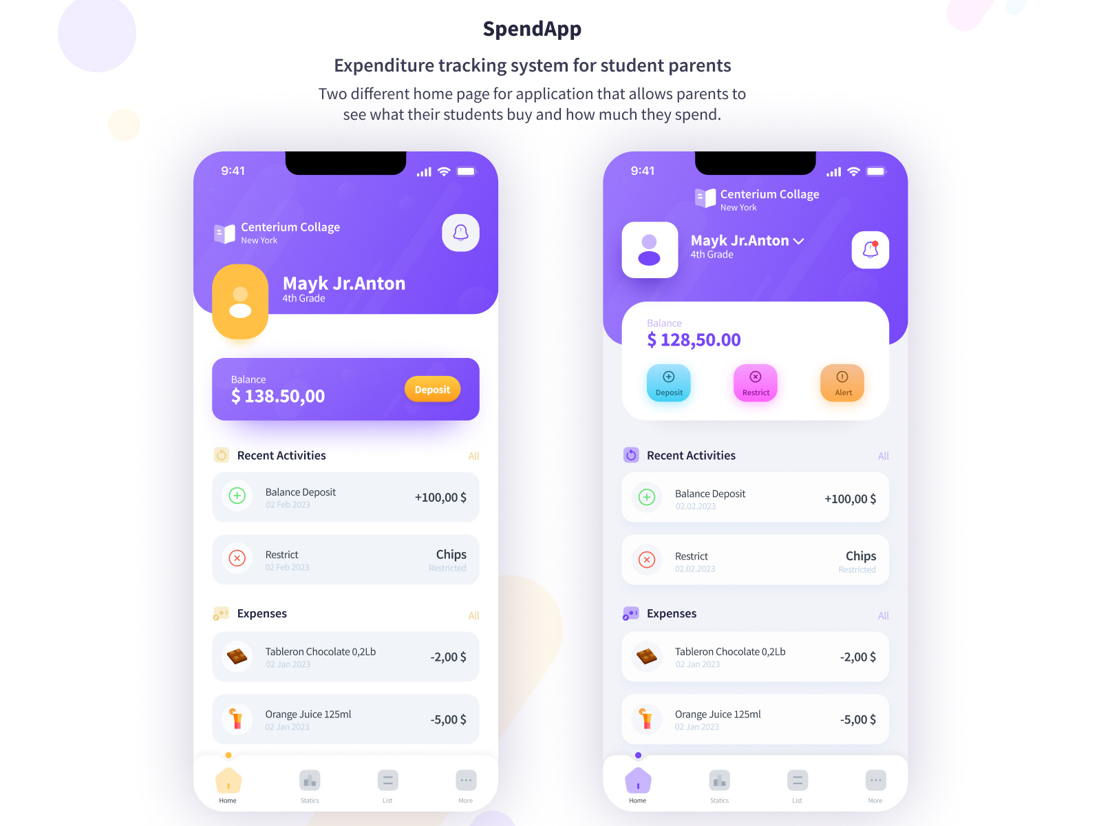 Spend App UI Design by Tevfik on Dribbble