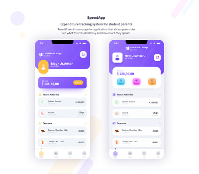 Spend App UI Design branding design dribbble graphic design mobile mobiledesign redesign ui ui design ui kit ux ux design vector wallet wallet app wallet ui