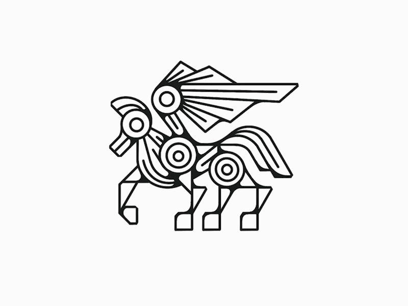 Winged creature animal logomark design by @anhdodes 3d anhdodes anhdodes logo animal icon animal logo animation branding design graphic design horse logo illustration logo logo design logo designer logodesign minimalist logo minimalist logo design motion graphics pegasus logo ui