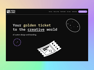 VOYA LABS. | Landing page animation branding graphicdesign landingpage logo ui uiux web