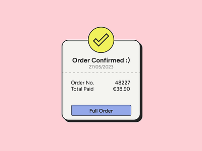 Daily UI Challenge 054- Confirmation 054 challenge confirmation dailyui design dribbble gumroad order confirmation ui