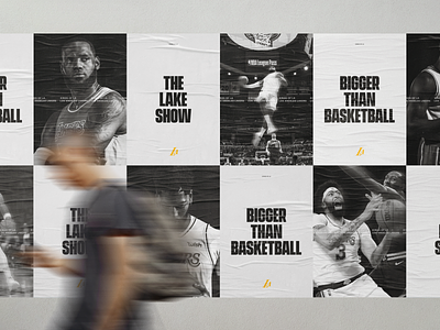 Los Angeles Lakers basketball branding design entertainment graphic design layout los angeles lakers poster sport typography visual design