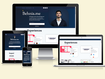 Portfolio website behnia branding graphic design portfolio portfolio design ui