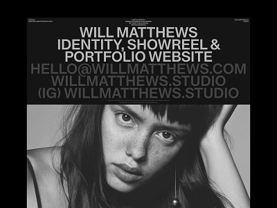 willmatthews.studio animation brand brand identity branding typography website