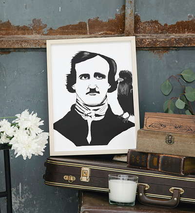 Edgar Allan Poe design digitaldrawing graphic design illustrator